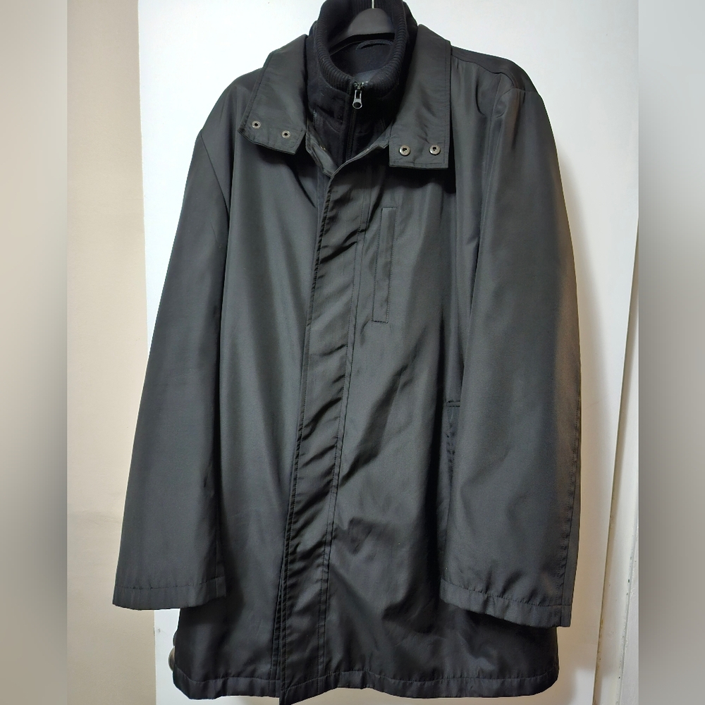 London Fog Raincoat Overcoat with Removable Inner Warmer Liner Size 46R (or XL)